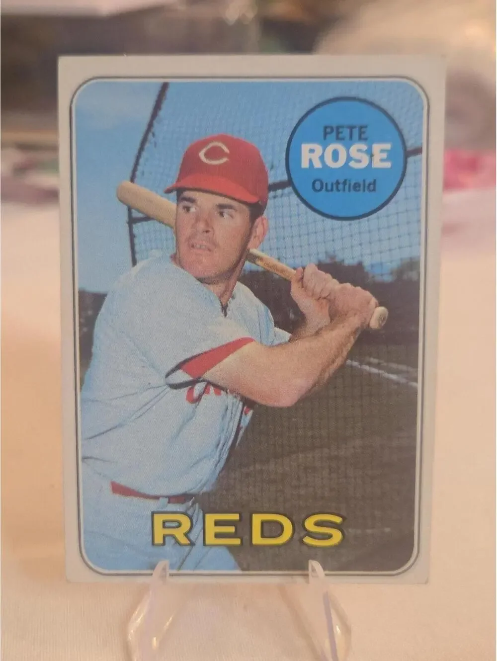 1969 Topps #120 Pete Rose High Grade Off Center Sharp Corners Cincinnati Reds